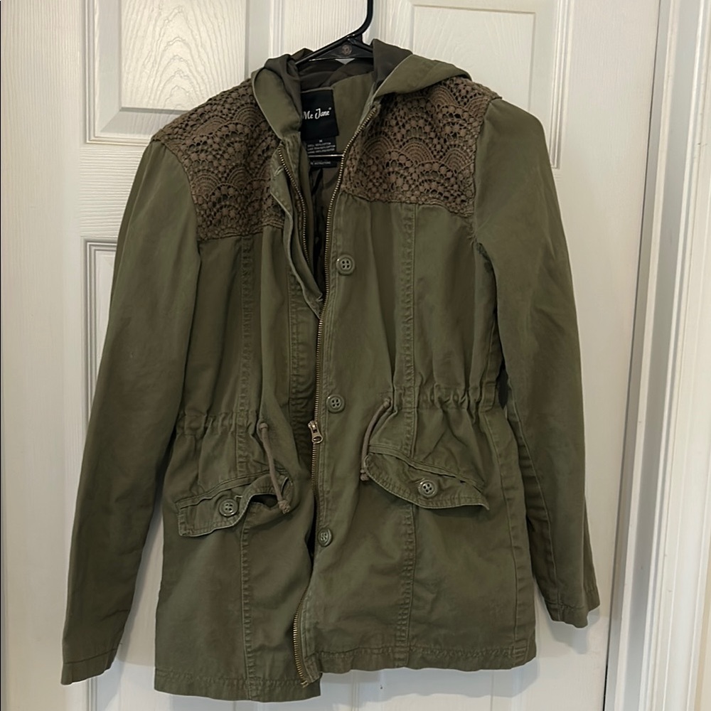 Green Utility Jacket with Hood